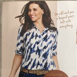 Cabi moody blues blouse size medium